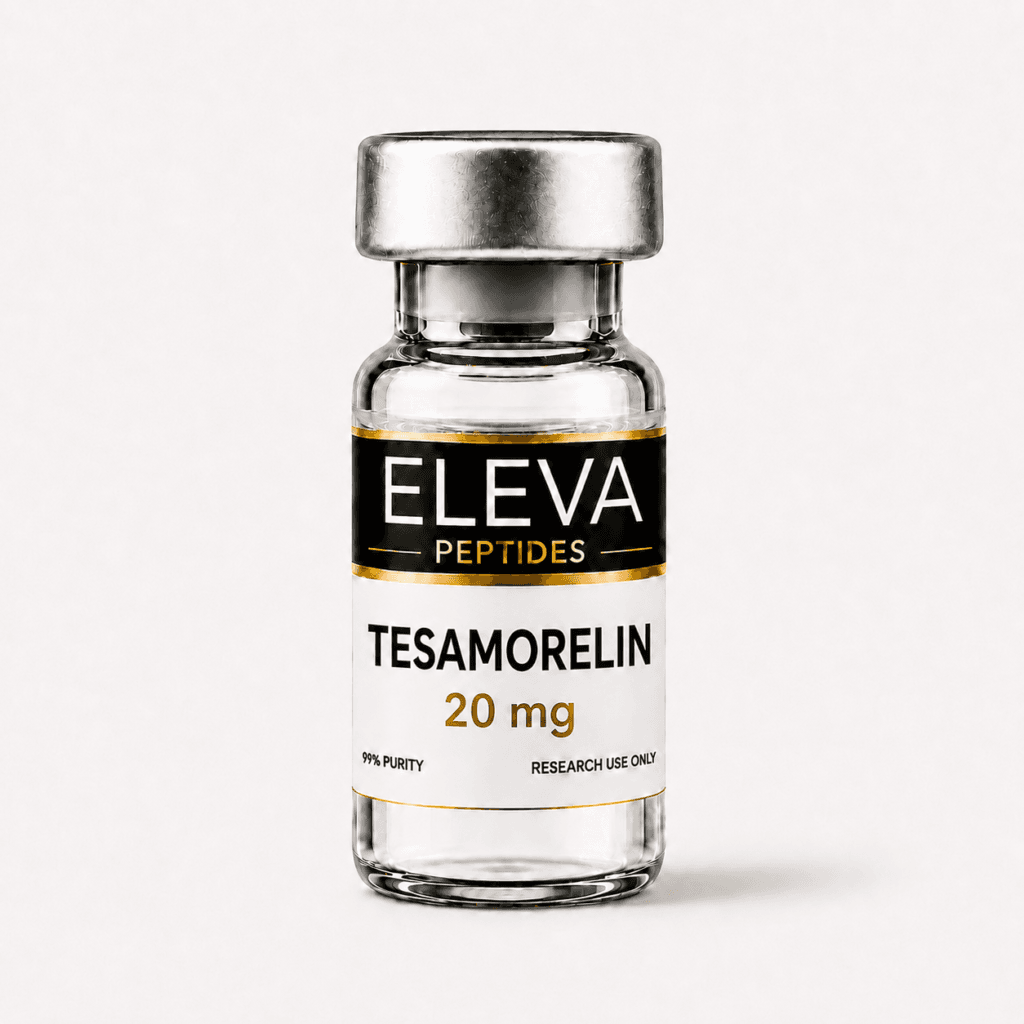 Eleva Peptides Tesamorelin 20 mg research vial